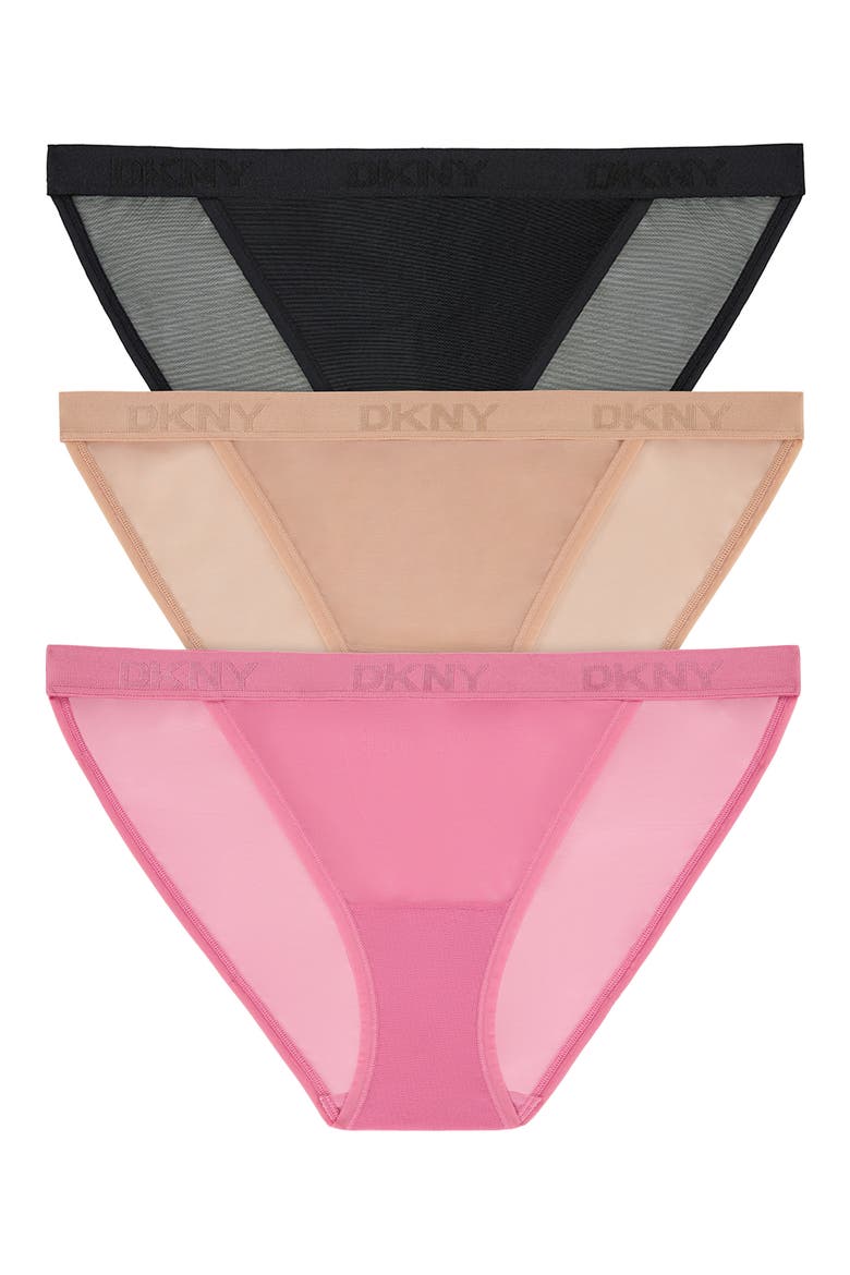 3-Pack Mesh Bikini Briefs, Main, color, BLACK SAND CASHMERE ROSE