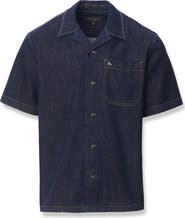 rag & bone Resort Short Sleeve Denim Button-Up Shirt
