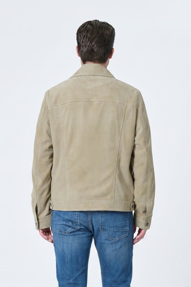 Enzo Suede Shirt Jacket, Alternate, color, Sage Green