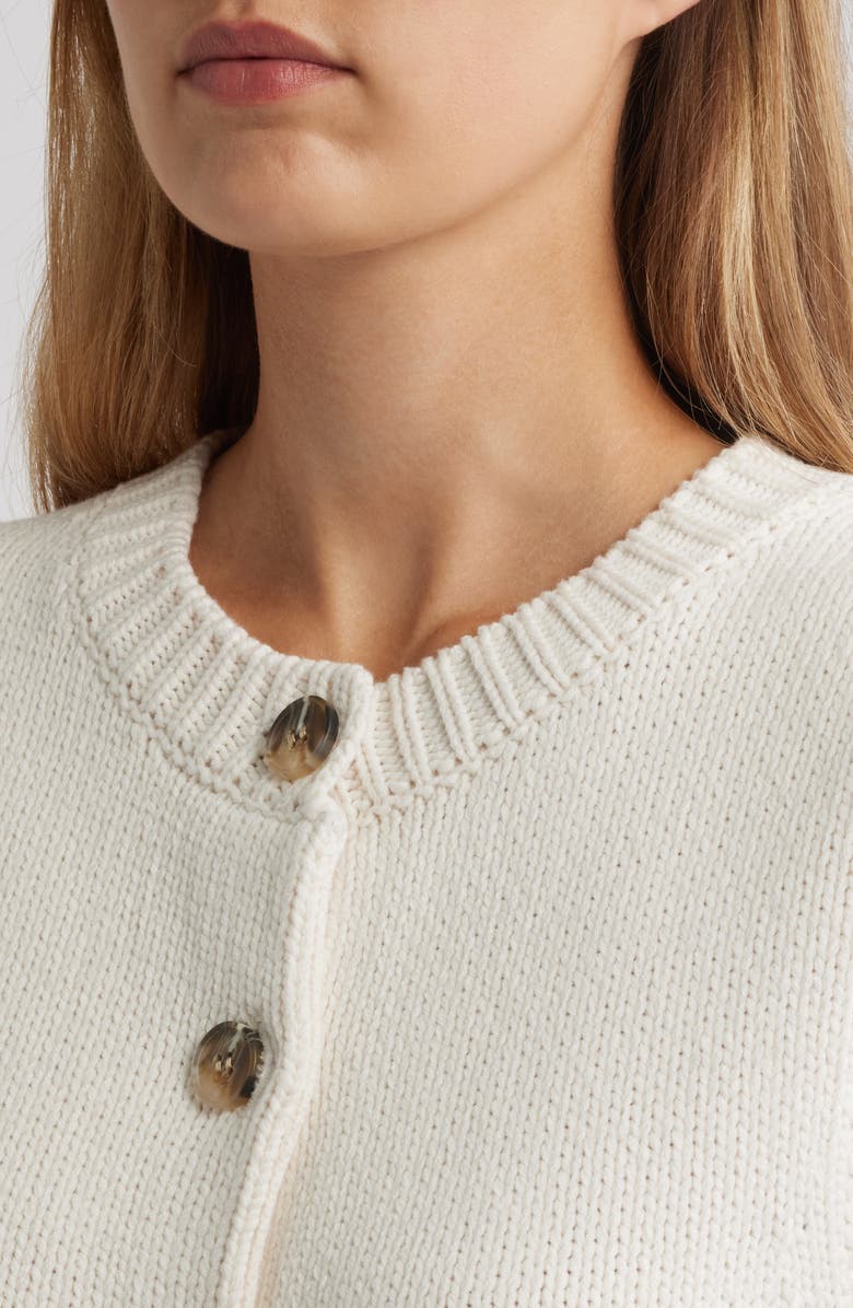 Anne Klein Button-Up Sweater Vest, Alternate, color, White Dove