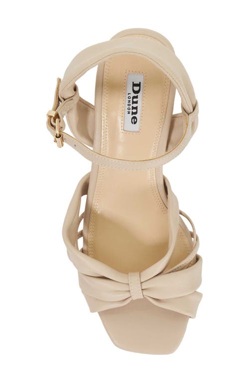Dune London Kander Ankle Strap Platform Wedge Sandal In Cream