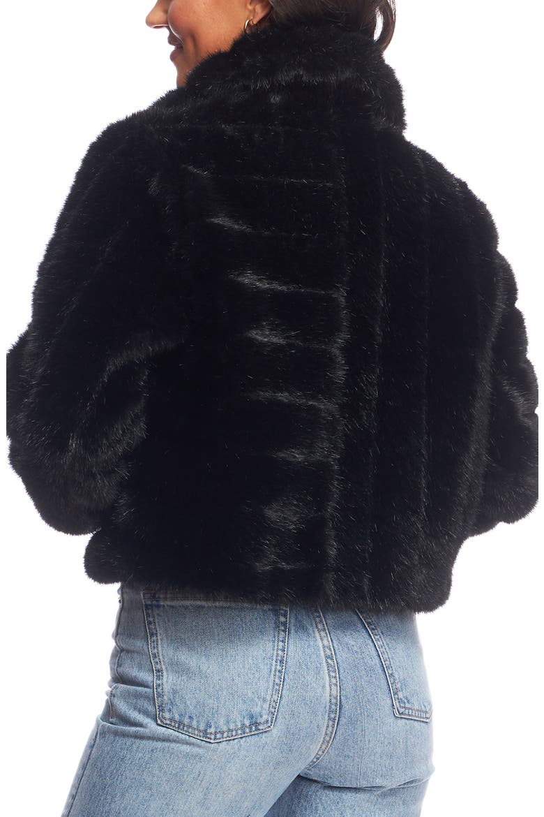 Maven Faux Fur Jacket, Alternate, color, BLACK