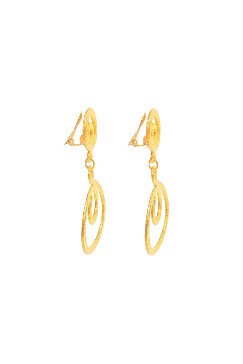 1980s Vintage Stylised Clip-On Earrings, Alternate, color, Clip-On