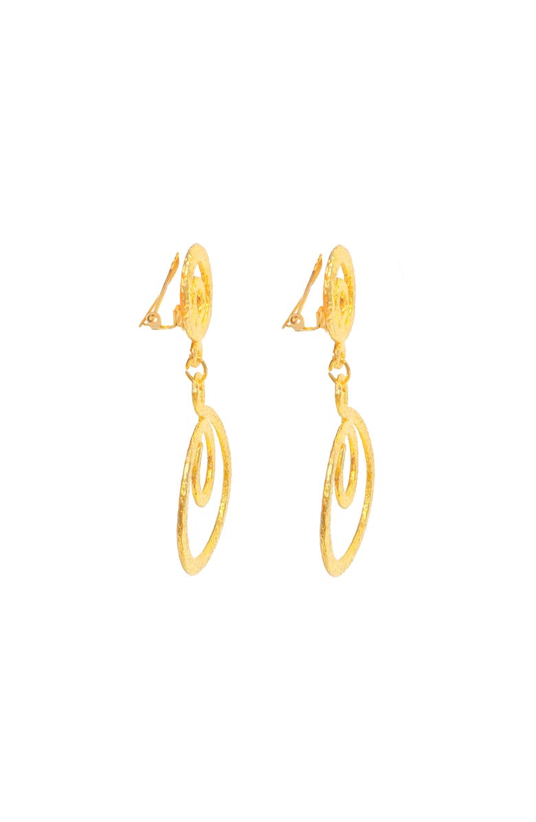 Susan Caplan 1980s Vintage Stylised Clip-On Earrings, Alternate, color, Clip-On