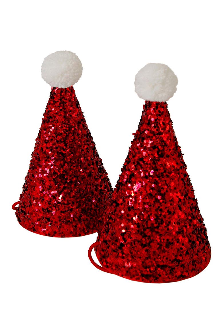 Mini Santa Hats, Alternate, color, RED