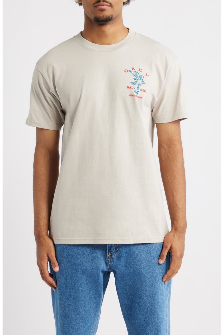 Bad Ideas Eagle Graphic T-Shirt, Main, color, SILVER GREY
