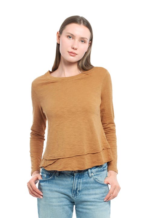 Long Sleeve Mock Layer Tee