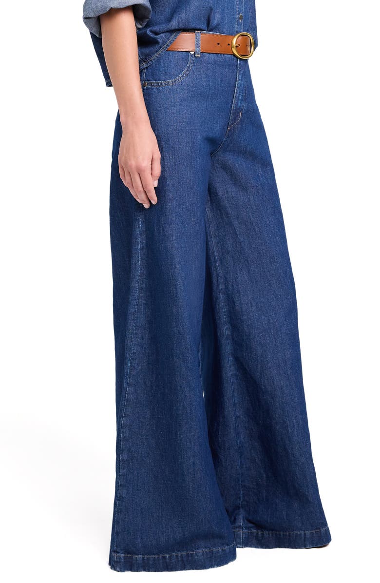 TWP Dillon Mid Rise Wide Leg Jeans, Alternate, color, Dark Stone