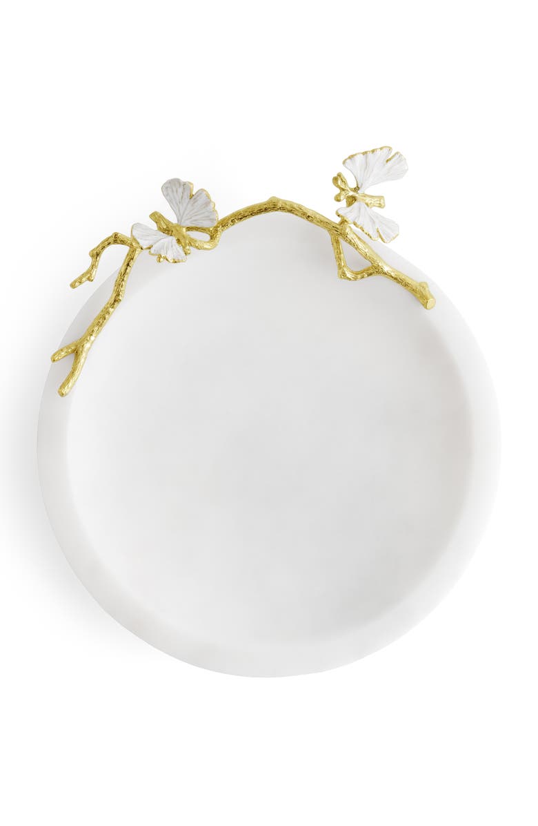Michael Aram Butterfly Ginkgo Trinket Tray, Alternate, color, White