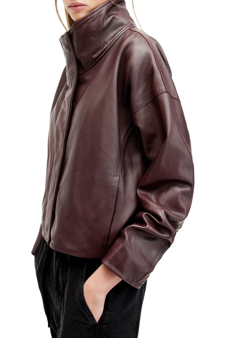 Ryder Leather Jacket, Alternate, color, MOUNTAIN BROWN