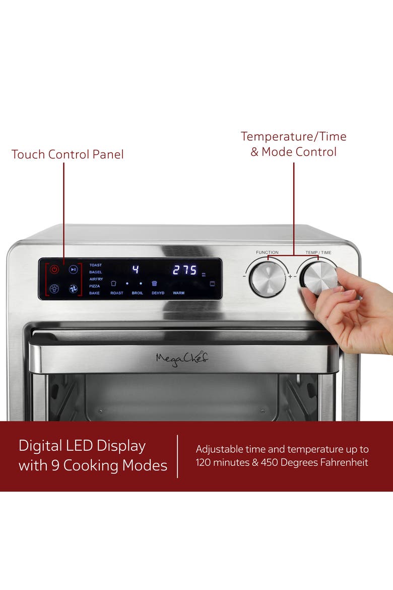 Digital Electric Multi-Function Air Fryer and Counter Top Oven, Alternate, color, Grey