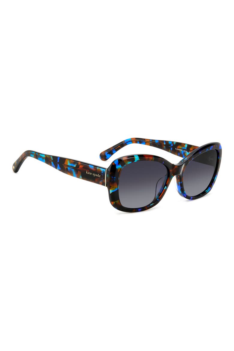 elowen 55mm gradient round sunglasses, Alternate, color, BLACK BLUE HAVANA/ GREY