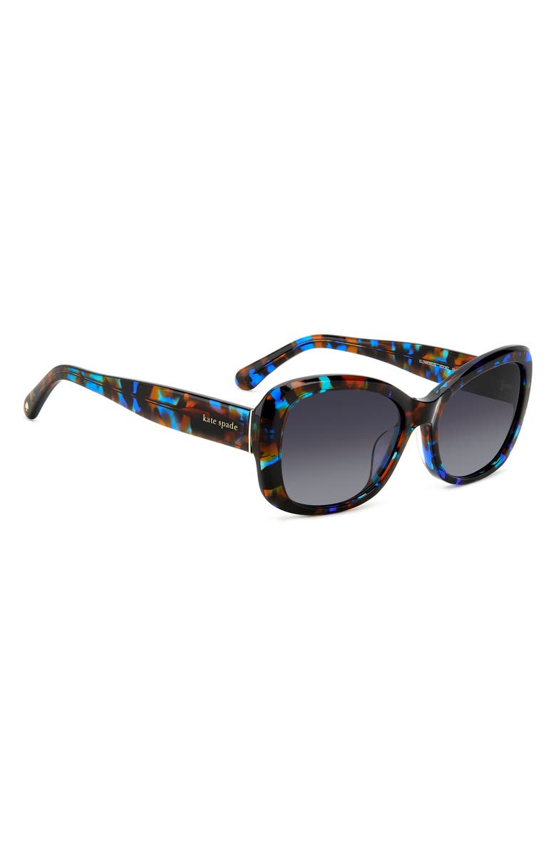Kate Spade New York elowen 55mm gradient round sunglasses, Alternate, color, Black Blue Havana/ Grey