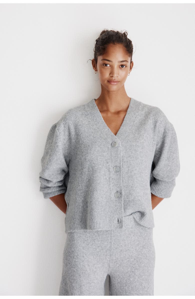 H&M Cardigan, Alternate, color, Gray Melange