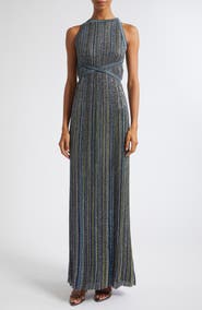 Missoni Sequin Stripe Knit Maxi Dress