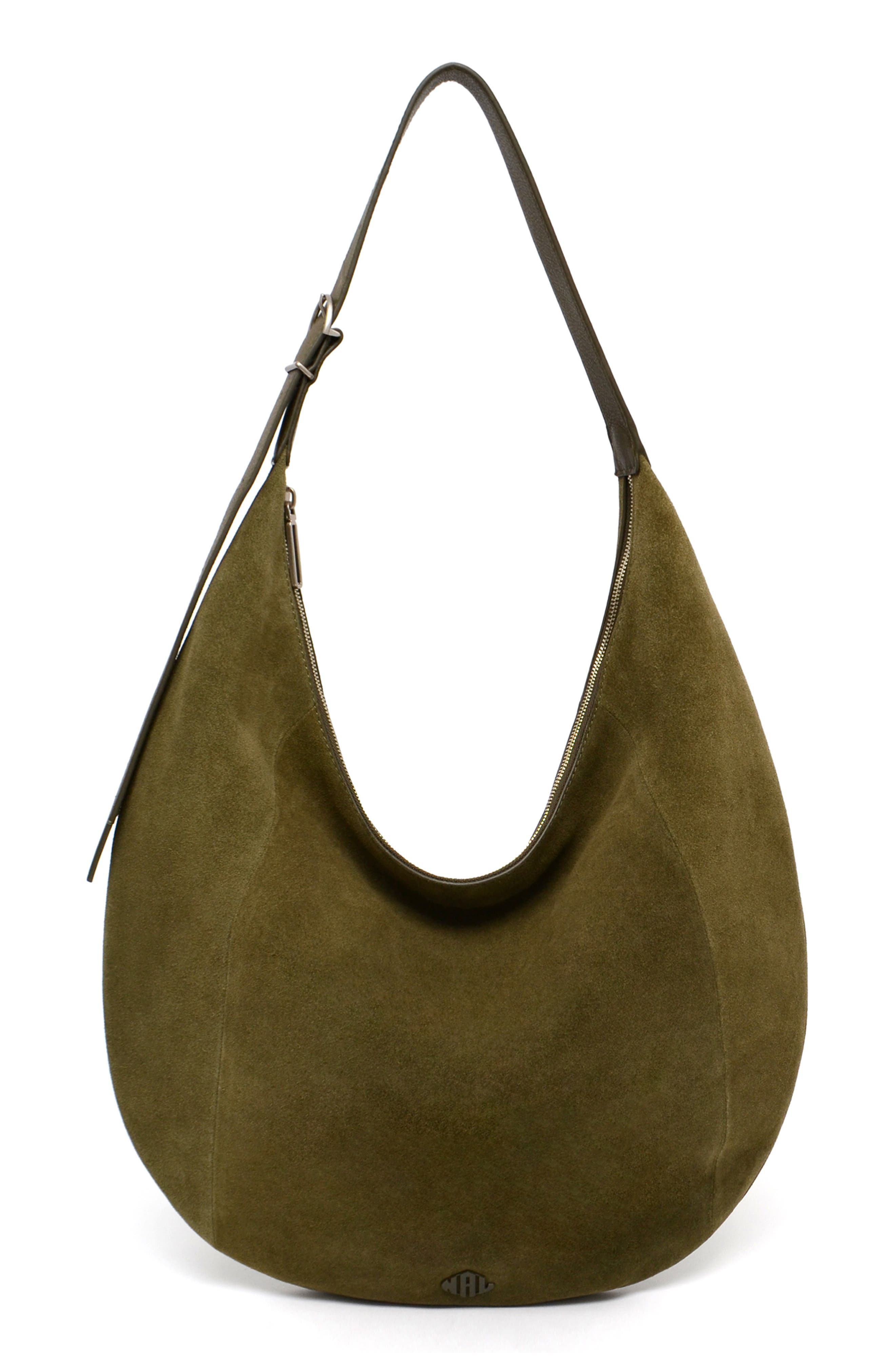 New Amsterdam Leatherworks Wyatt Oversized Suede Hobo Bag, Main, color, 