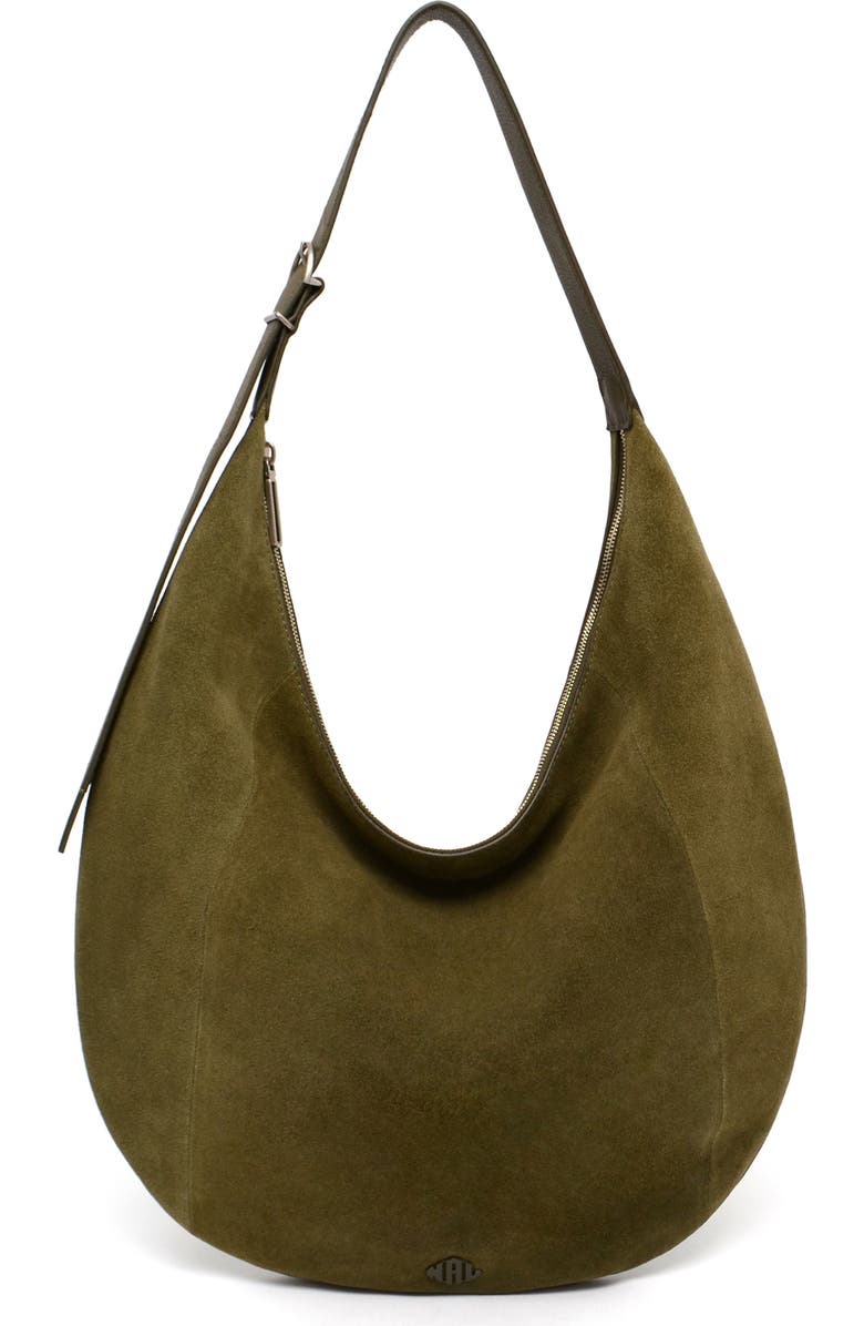 New Amsterdam Leatherworks Wyatt Oversized Suede Hobo Bag, Main, color,