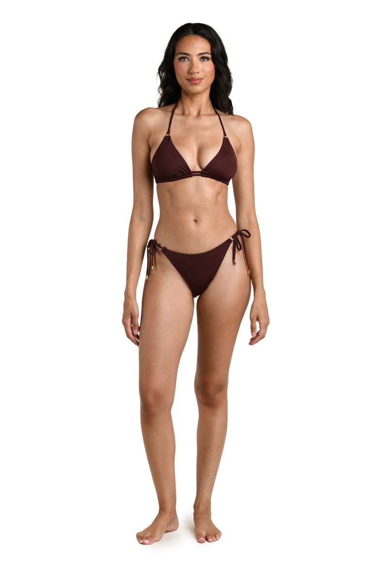 Island Goddess Halter Bikini Top, Alternate, color, JAVA