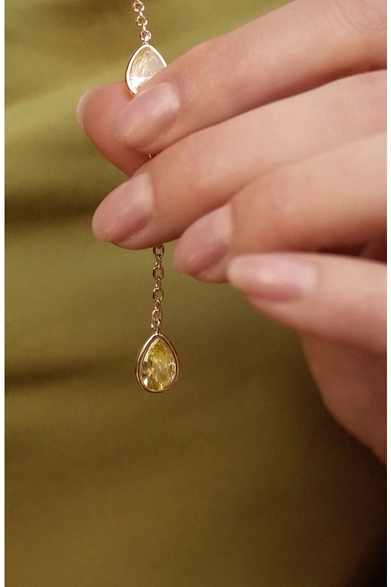 Marquise Stone Lariat Necklace, Alternate, color, PERIDOT