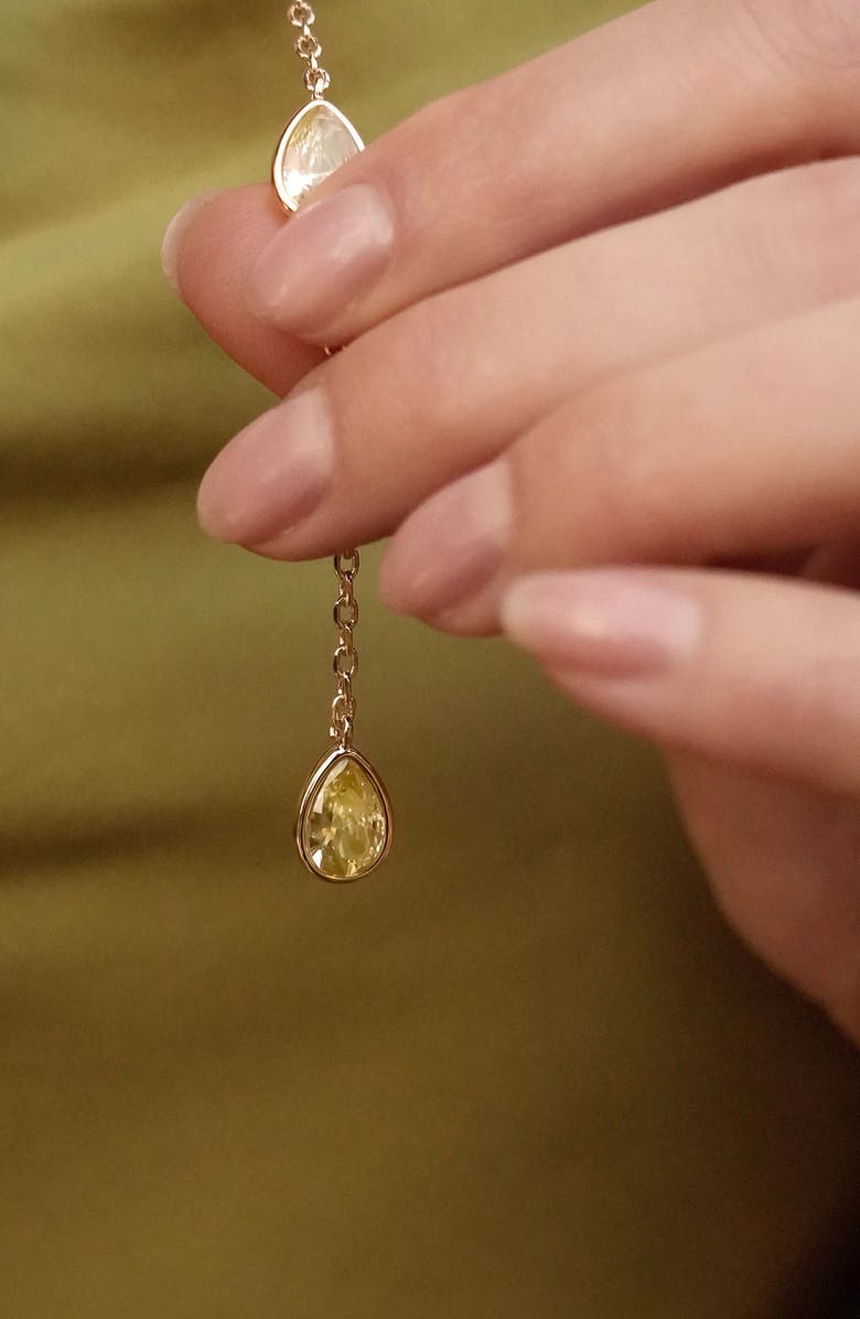 Ettika Marquise Stone Lariat Necklace, Alternate, color, Peridot