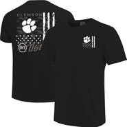 IMAGE ONE Men's Black Clemson Tigers Comfort Colors OHT Camo Overlay T-Shirt