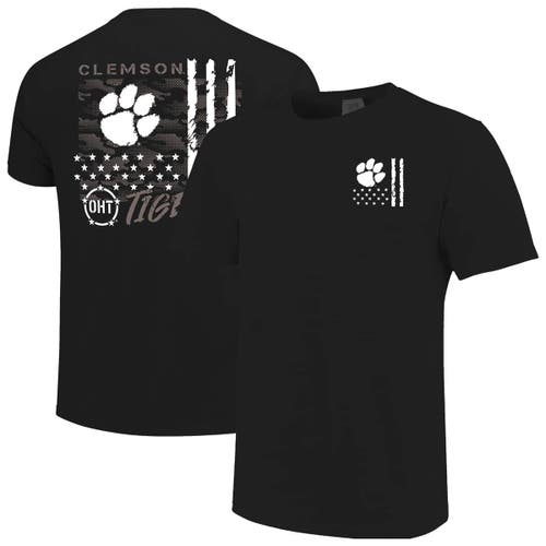 Image One Black Clemson Tigers Comfort Colors Oht Camo Overlay T-shirt