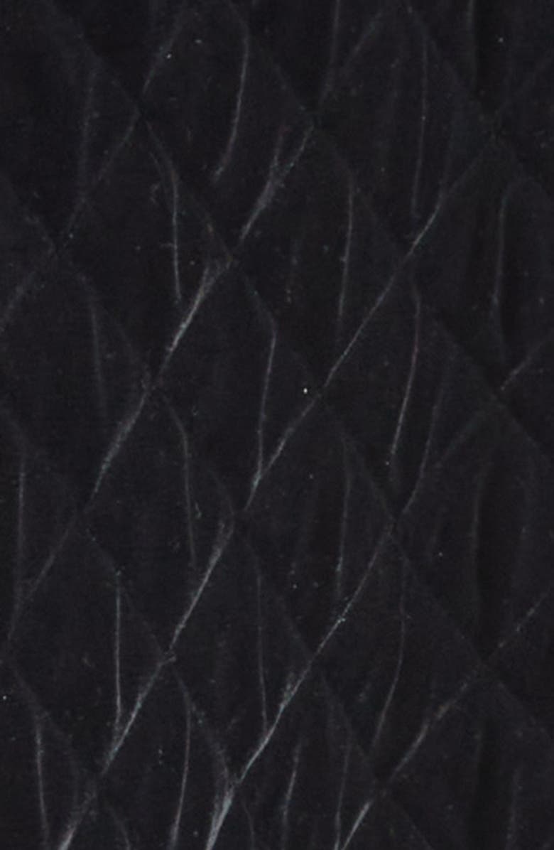 Area Quilted Velvet Lady Jacket, Alternate, color, Black