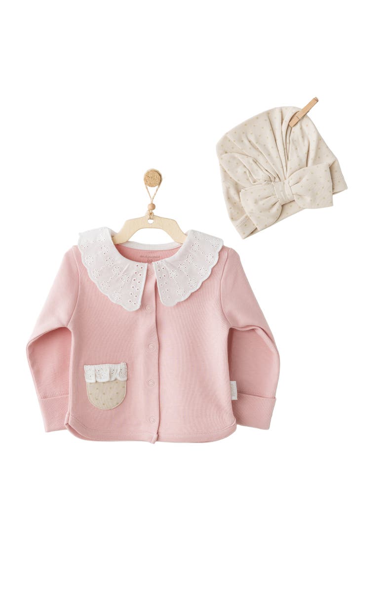 Andy Wawa Lace & Dots Baby Outfit, Alternate, color, Pink