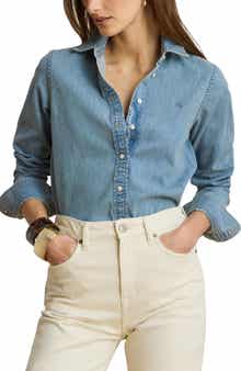 Classic Fit Denim Button-Up Shirt