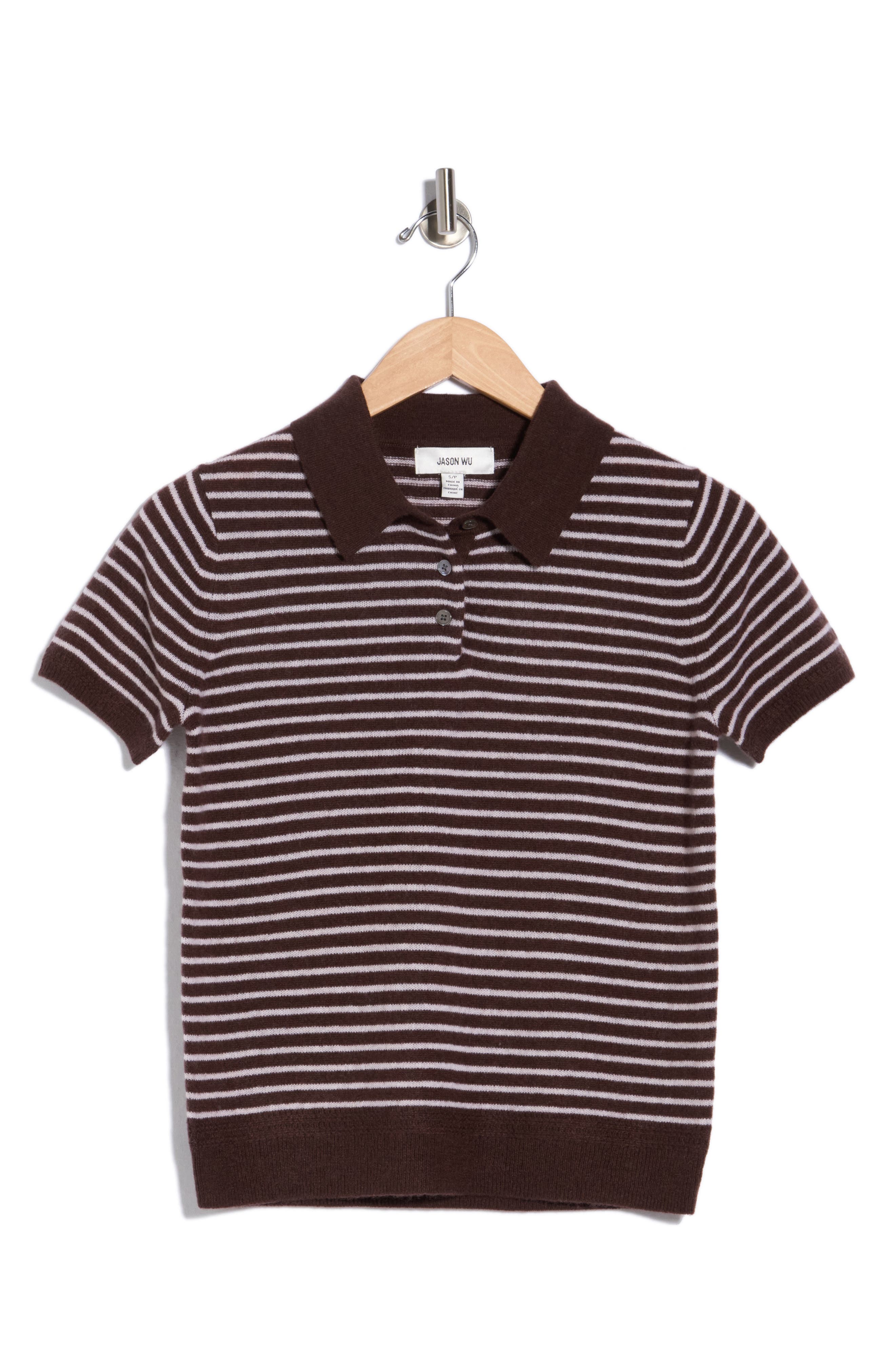 Stripe Cashmere Polo