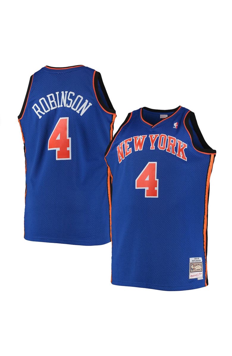 Mitchell & Ness Men's Mitchell & Ness Nate Robinson Blue New York Knicks 2005/06 Big & Tall Hardwood Classics Swingman Jersey, Alternate, color, 