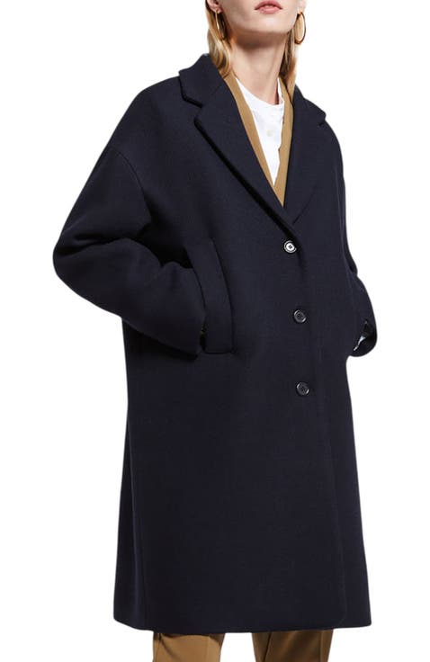 Wool-Blend Midi Coat