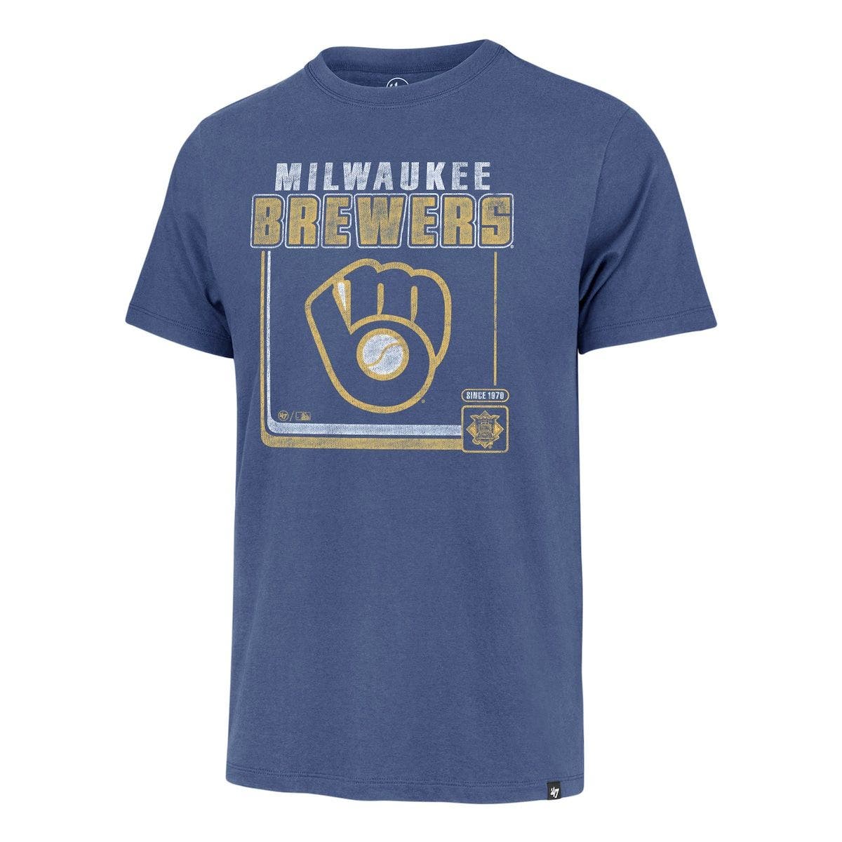 Men's '47  Royal Milwaukee Brewers Cooperstown Collection Borderline Franklin T-Shirt - image 2