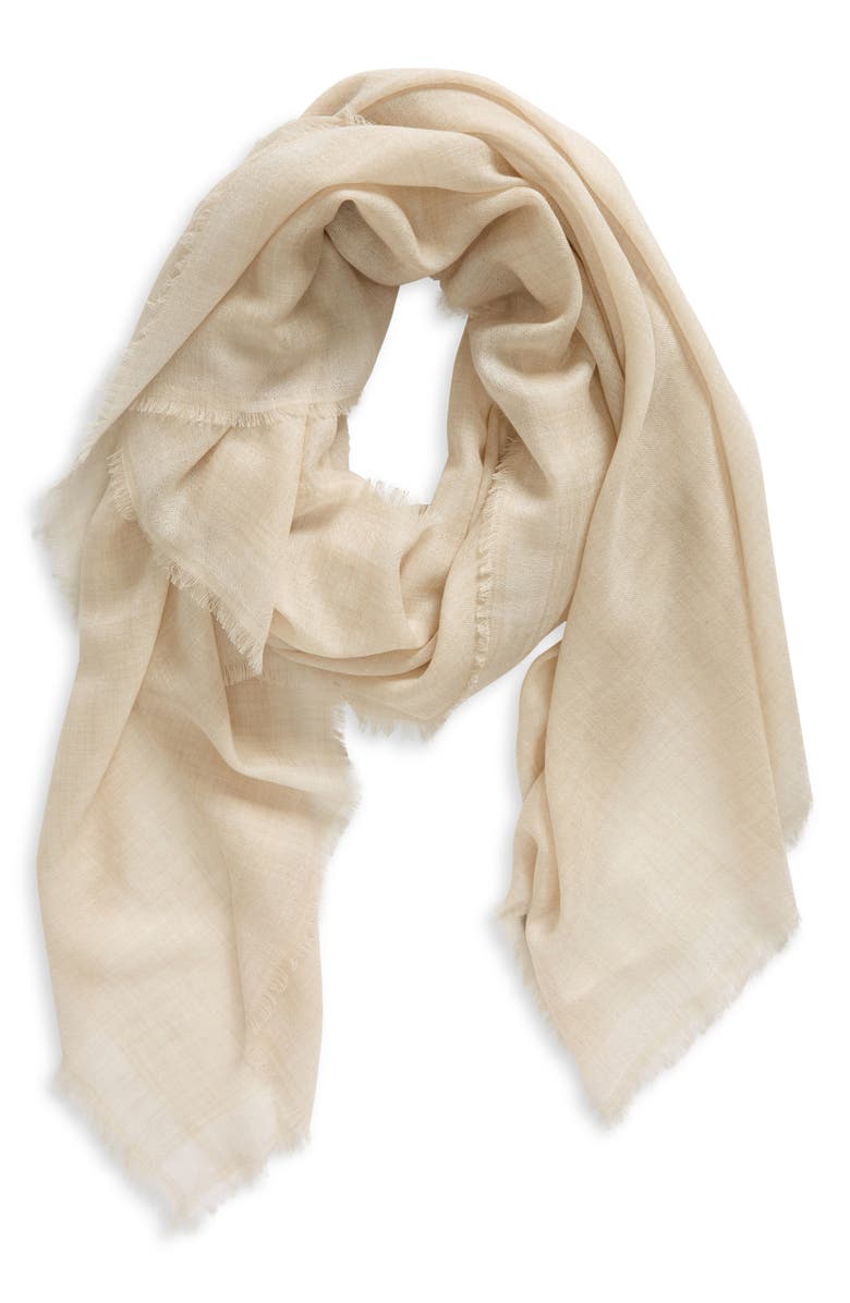Vince Border Stripe Cashmere Scarf, Main, color,