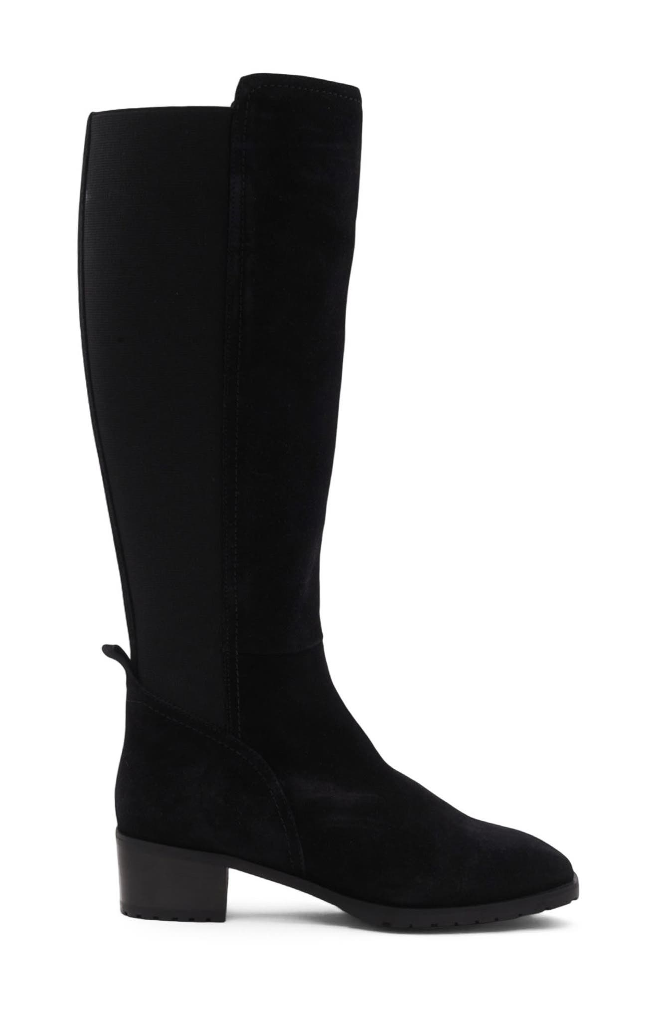 Aquatalia Rhegan Weatherproof Knee High Boot, Alternate, color, Black Suede