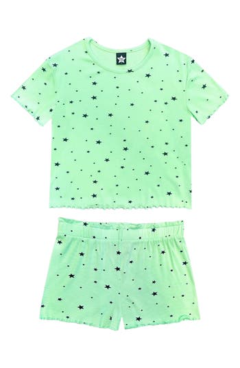 Pixielane Kids' 2-piece Easy Tee & Shorts Set In Green