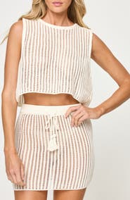 LSPACE Sander Open Stitch Cover-Up Tank