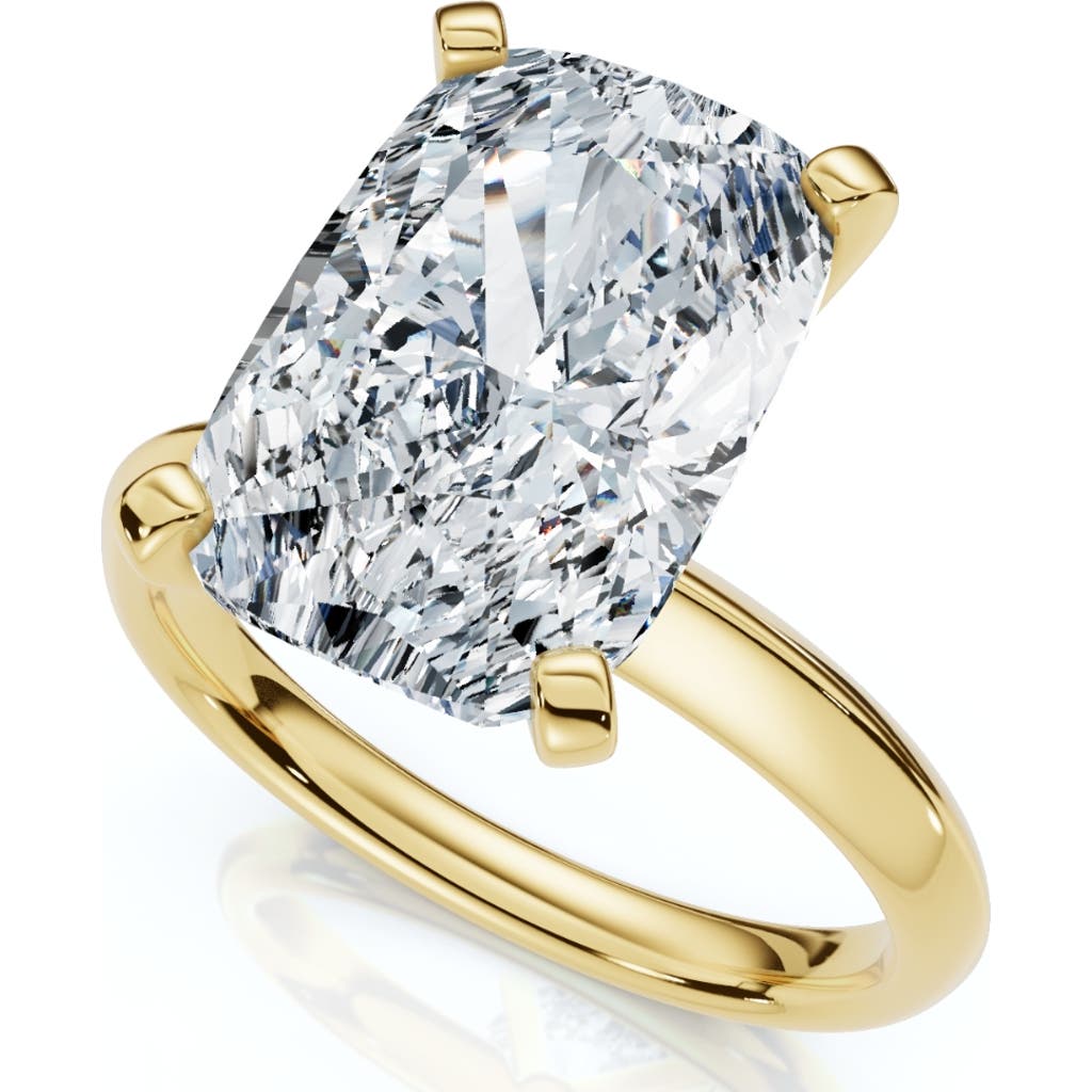 Bliss Diamond 5ct Cushion Solitaire Diamond Engagement Ring 14k Gold Or Platinum Lab Grown In 14k Yellow Gold