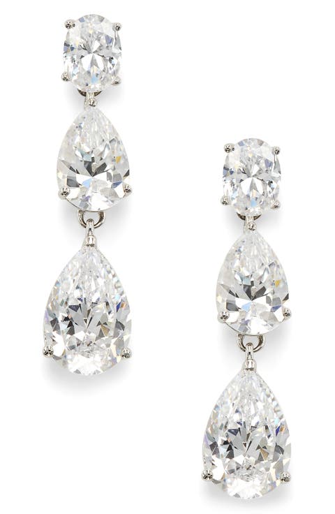 Chiara Cubic Zirconia Drop Earrings