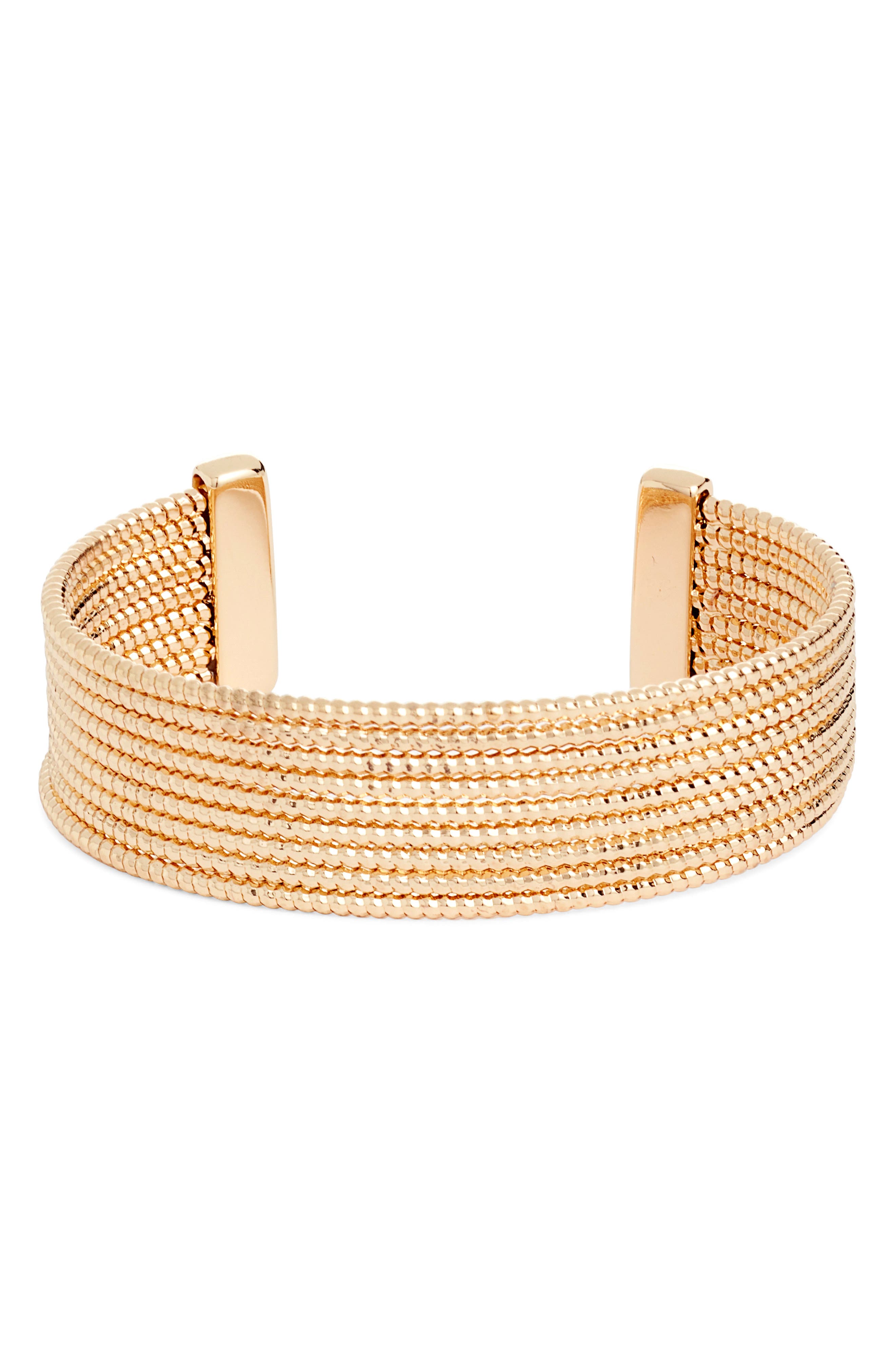 Faceted Cuff Bracelet