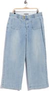 Wit & Wisdom High Waist Patch Pocket Wide Leg Jeans