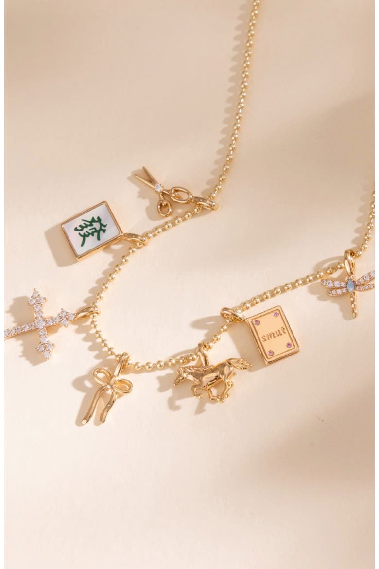 Fire Horse Box Chain Necklace, Alternate, color, Gold Vermeil