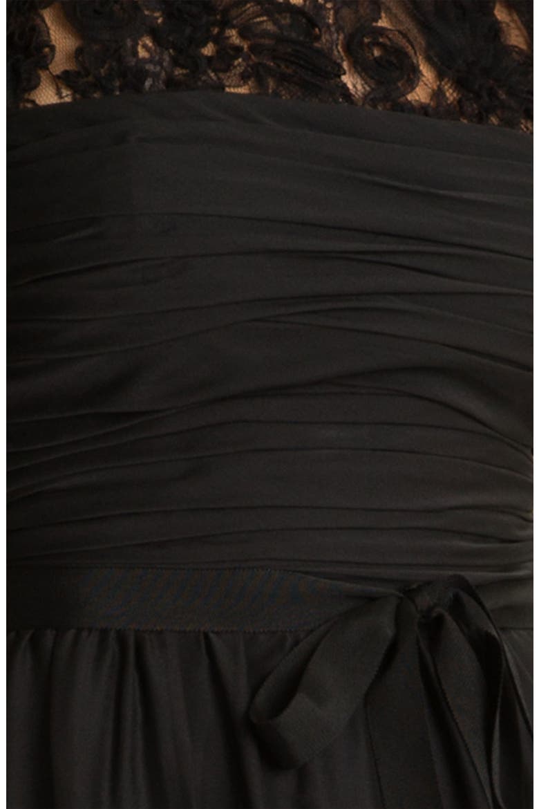 ML Monique Lhuillier Bridesmaids Chiffon Gown (Nordstrom Exclusive), Alternate, color, BLACK