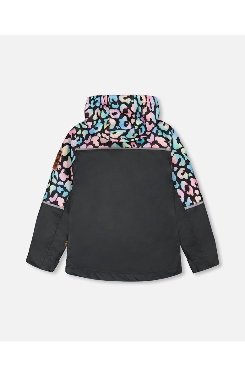 Deux par Deux 3-in-1 Two-Piece Mid-Season Outerwear Set Animal - Inner Jacket, Alternate, color, Black Animal Print