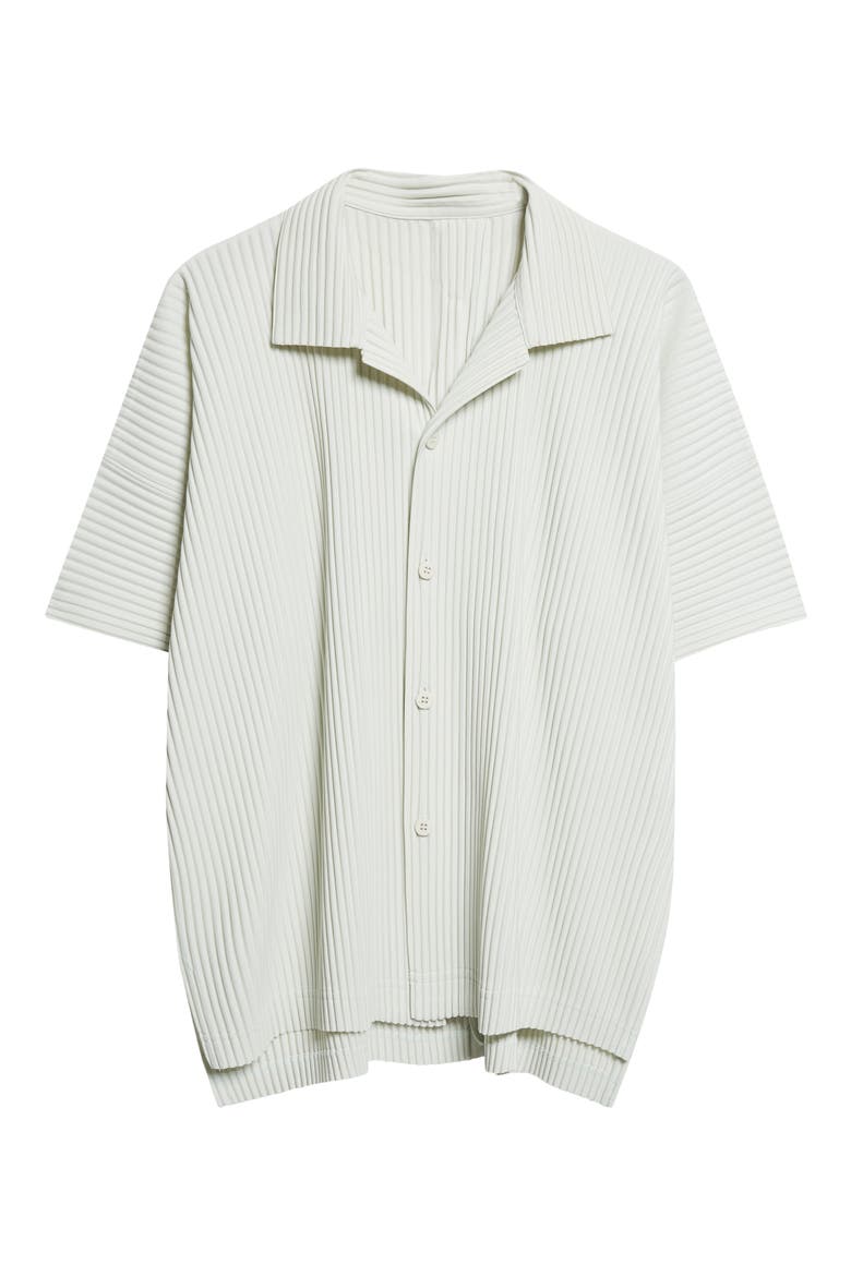 ぬ*様 HOMME PLISSÉ ISSEY MIYAKE 半袖シャツ ホワイト Homme Plissé Issey Miyake Monthly Colors May Pleated Camp Shirt