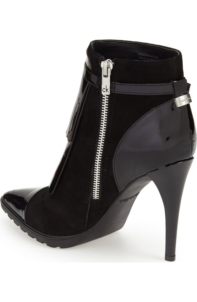 Calvin Klein 'Makena' Pointy Toe Kiltie Bootie, Alternate, color,
