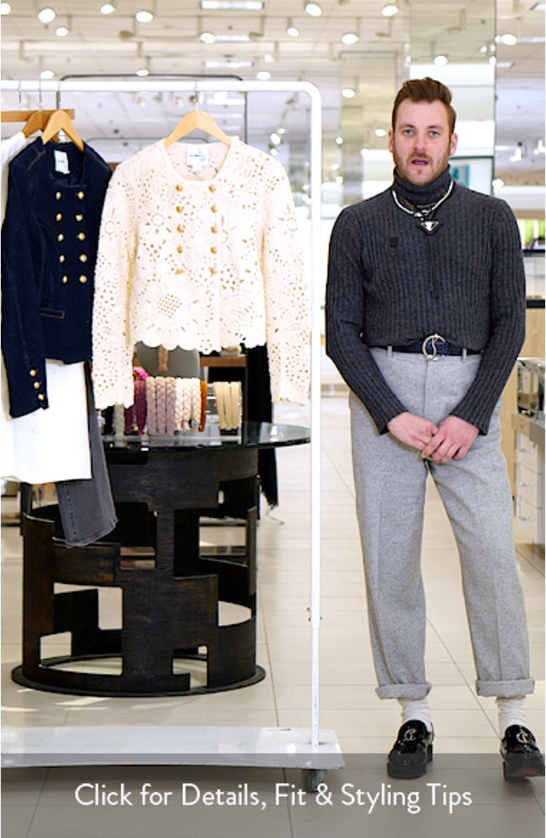 Fiona Double Breasted Open Stitch Cardigan, sales video thumbnail