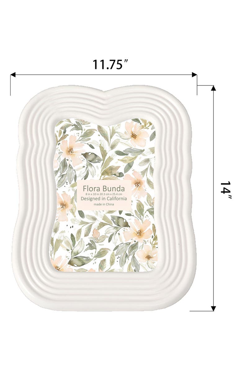 FLORA BUNDA Curves Ceramic Picture Frame, Alternate, color, White