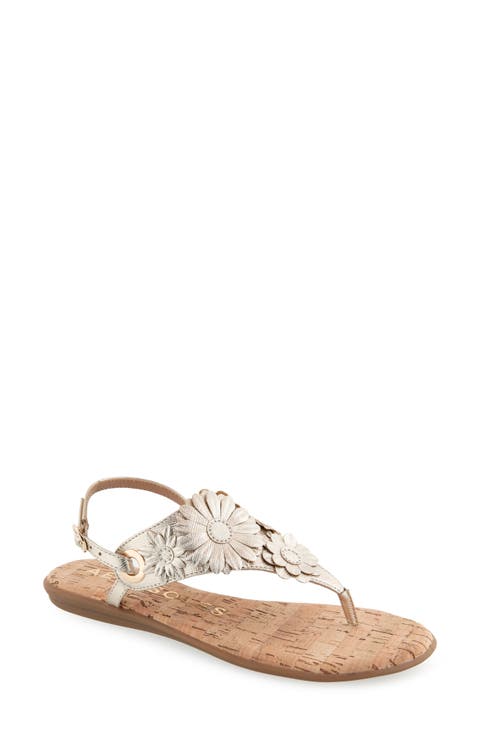 Connie Flower Slingback Sandal (Women)