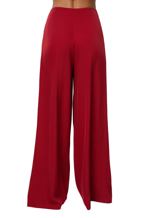Jluxlabel Serenade Crop Top & Wide Leg Pants In Red